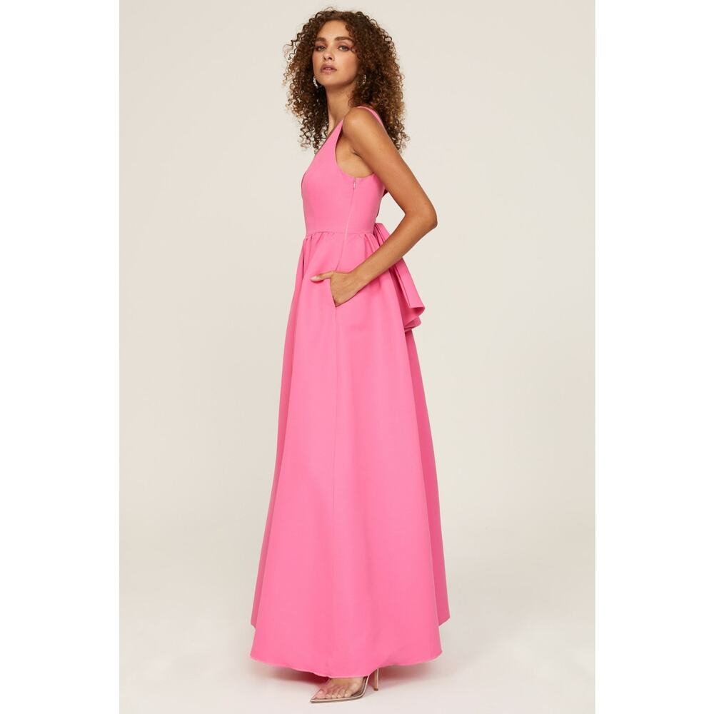Sachin & Babi Katrina Pink Sleeveless V-Neck Bow Back Formal Gown Size 0 - Picture 2 of 16